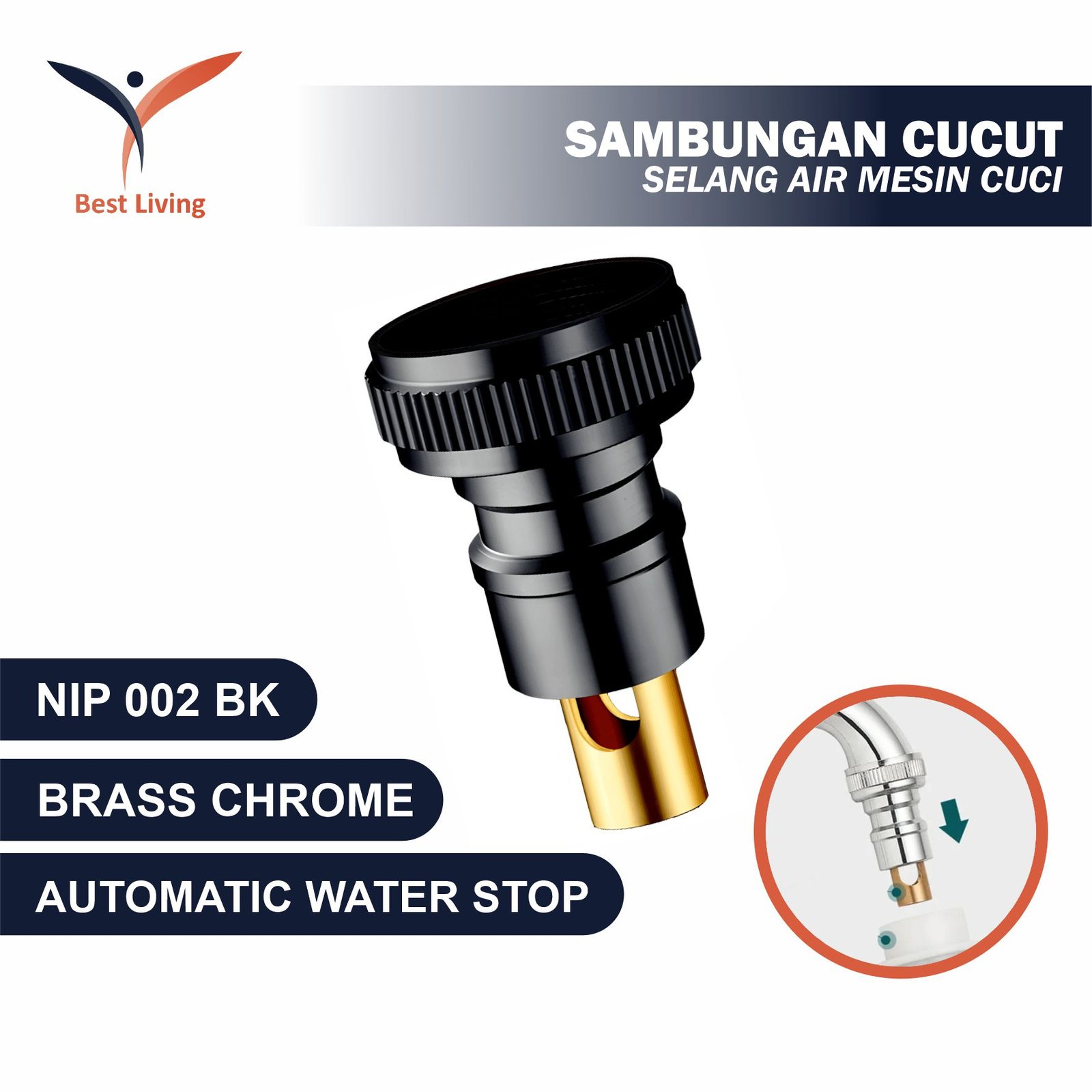 SAMBUNGAN CUCUT SELANG AIR MESIN CUCI HIGH QUALITY