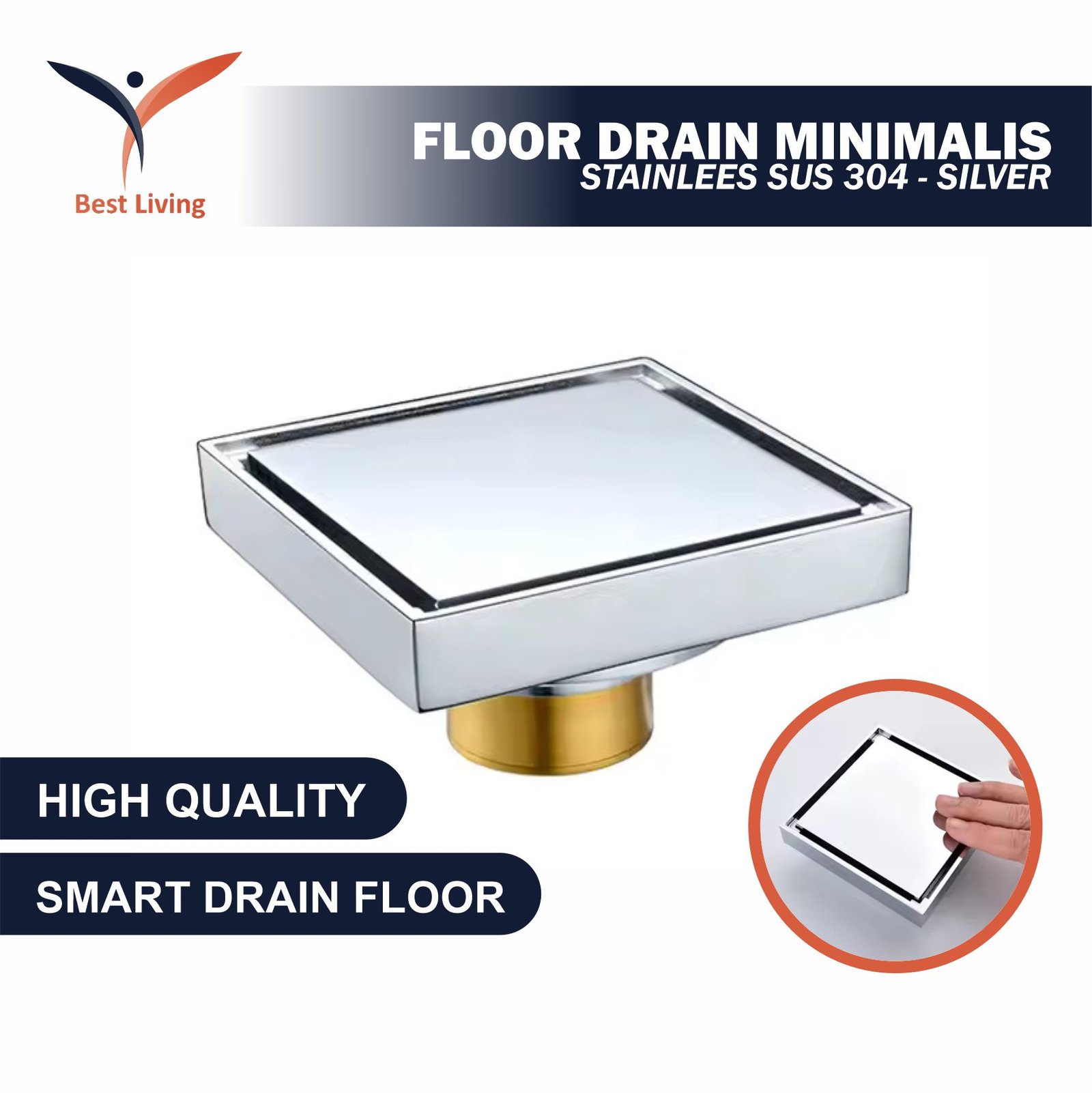 FLOOR DRAIN MINIMALIS SUS 304 HIGHT QUALITY