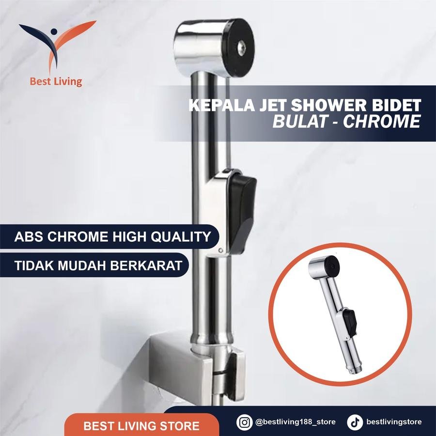 KEPALA JET BIDET TOILET BULAT CHROME - LZ-BD 117C