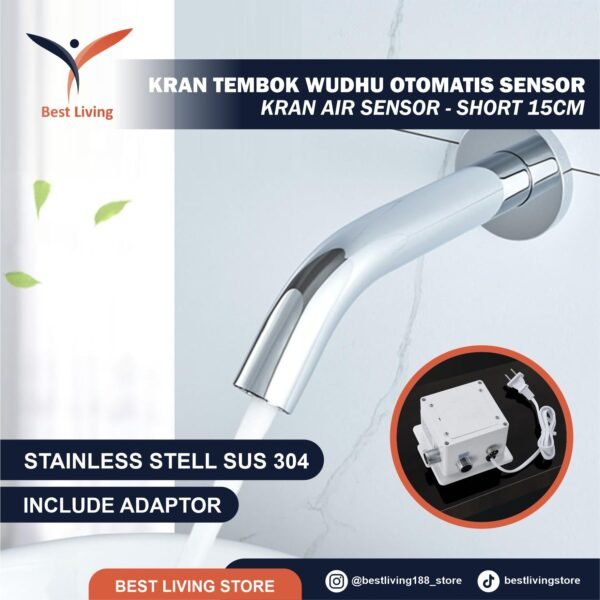 Kran Tembok Sensor Wastafel Otomatis/Wudhu