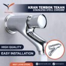 Kran Wastafel Wall Faucet Tekan High Quality Premium