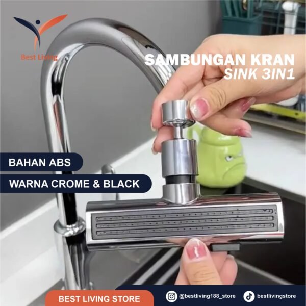 Sambungan Kran Sinkn 3In1 Wastafel Dapur