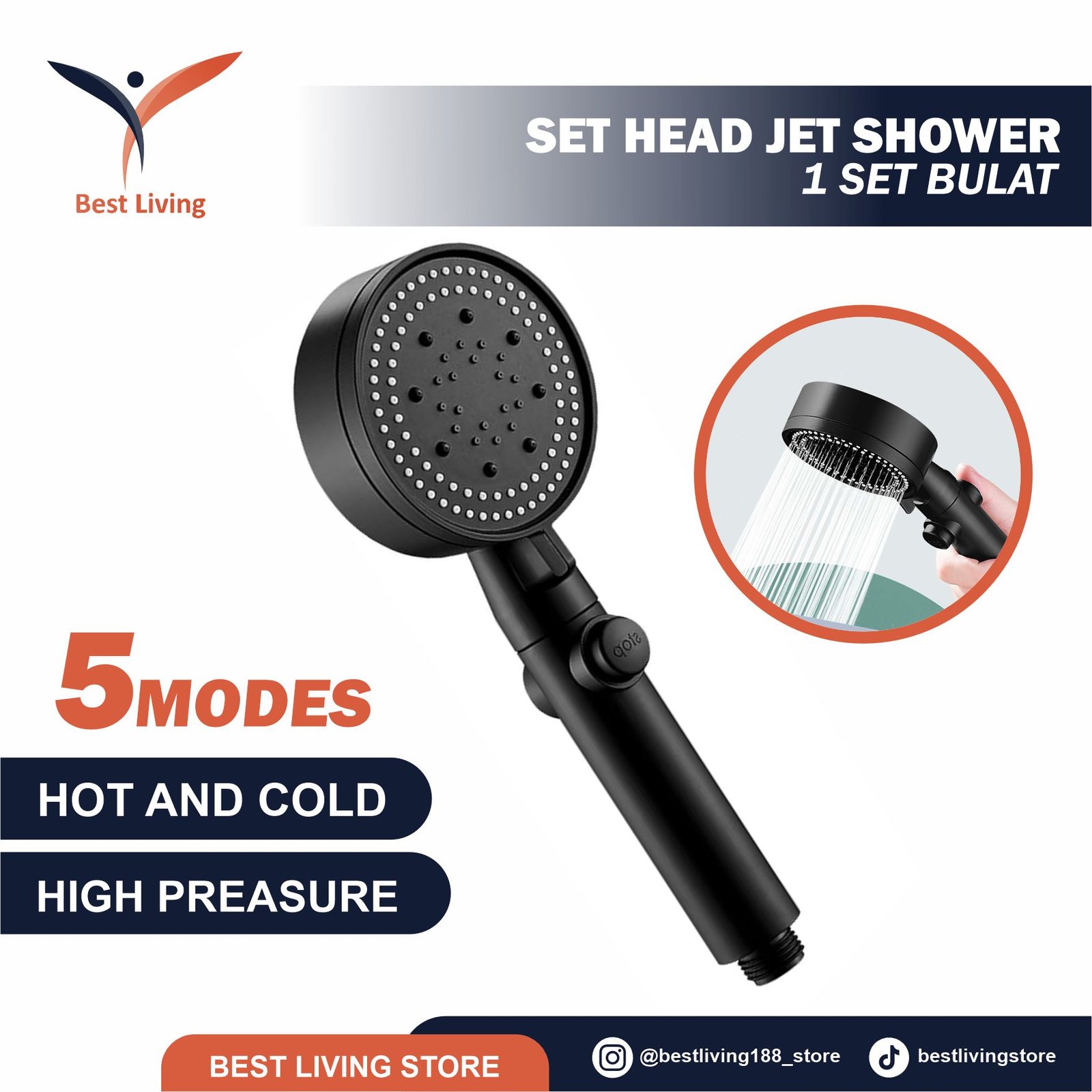 SET SHOWER HEAD JET SHOWER - 1 SET BULAT