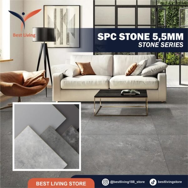 SPC Stone 5.5mm Lantai SPC Flooring Billion Stone Series Premium BL-590 series