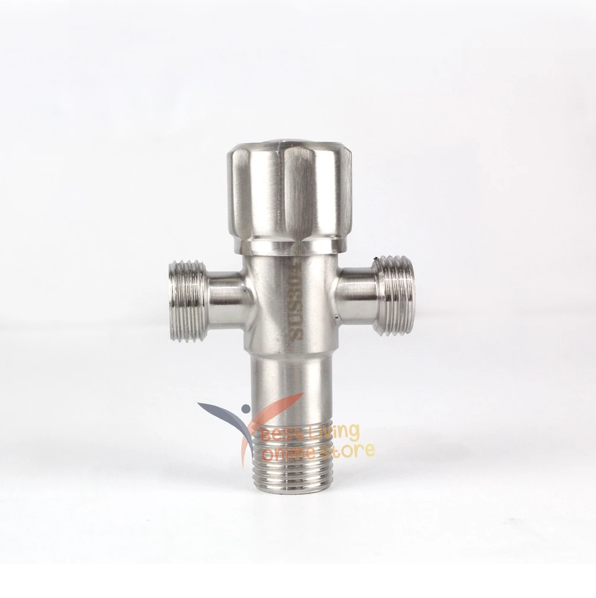 STOP KRAN CABANG 3 T STAINLEES SUS 304 - SILVER