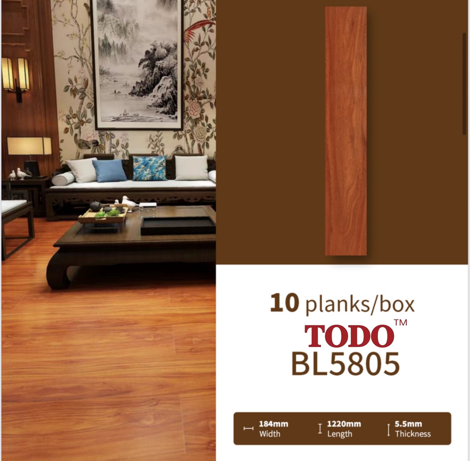 SPC Wood 5.5mm Lantai SPC Flooring Billion Wood Series Premium - Image 11