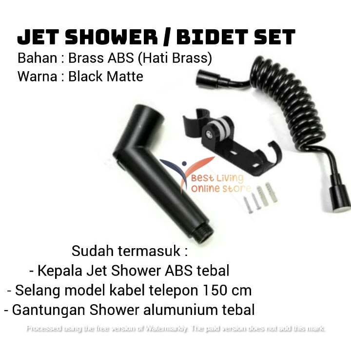 Jet Shower Bidet Minimalis Black PS-DC-0009 - Image 4