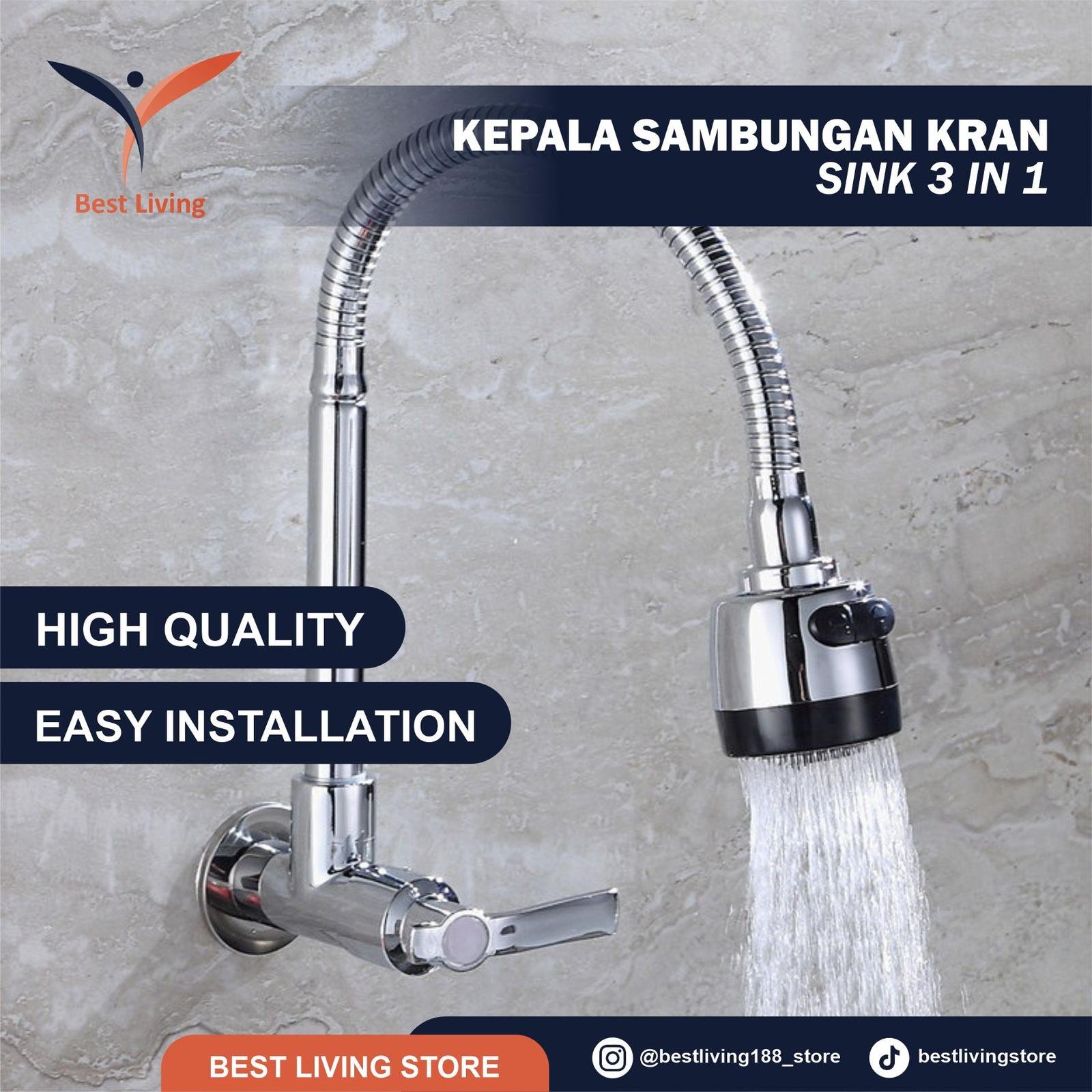 KEPALA SAMBUNGAN KRAN SINK 3 IN 1 - BNL-0121