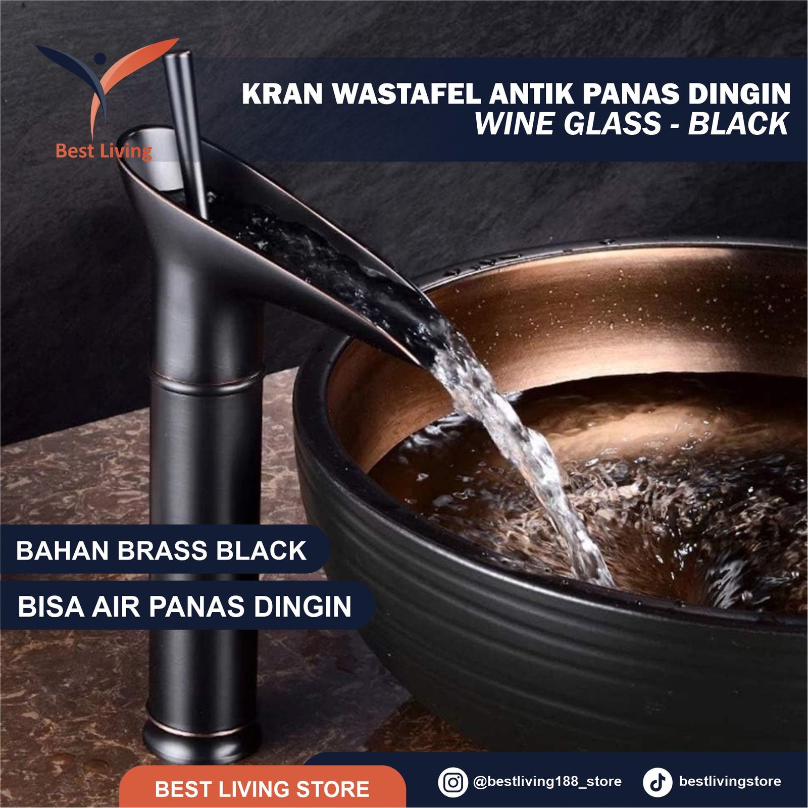 KRAN WASTAFEL ANTIK PANAS DINGIN WINE GLASS PREMIUM